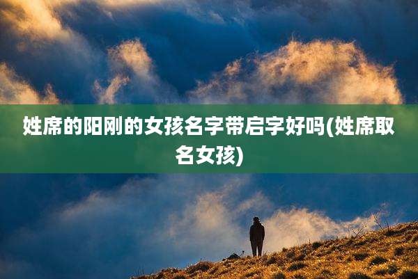 姓席的阳刚的女孩名字带启字好吗(姓席取名女孩)