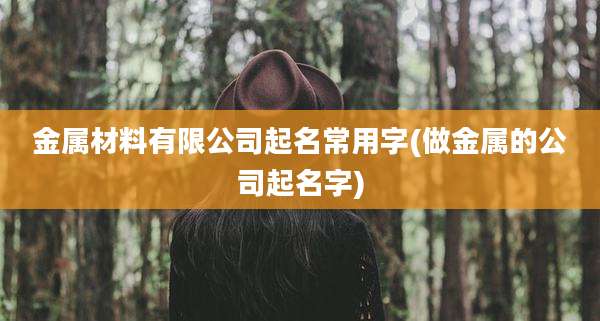 金属材料有限公司起名常用字(做金属的公司起名字)