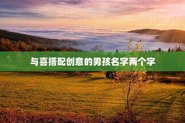 与喜搭配创意的男孩名字两个字