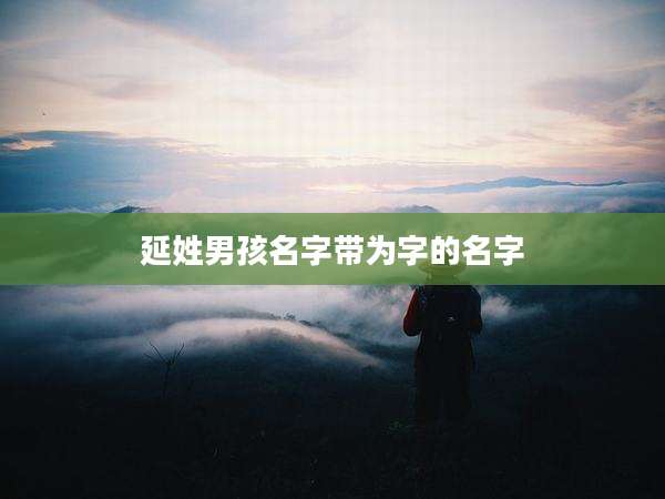 延姓男孩名字带为字的名字