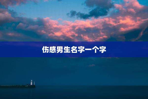 伤感男生名字一个字