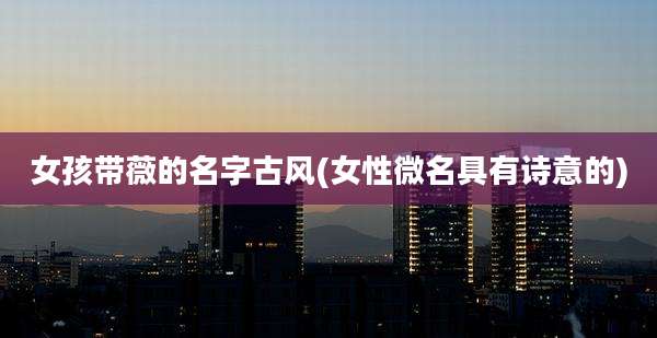 女孩带薇的名字古风(女性微名具有诗意的)