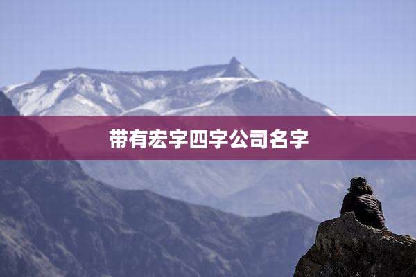 带有宏字四字公司名字