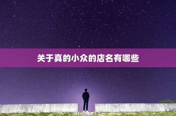 关于真的小众的店名有哪些