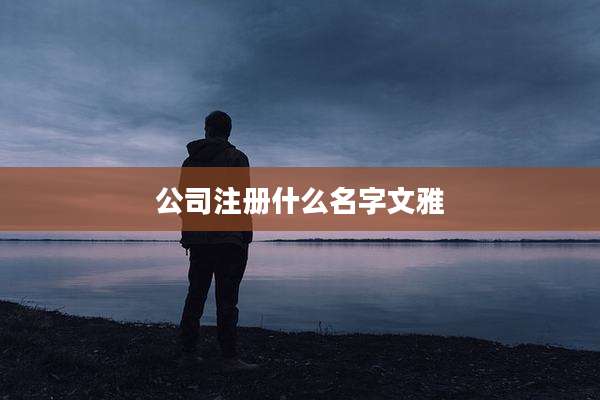公司注册什么名字文雅