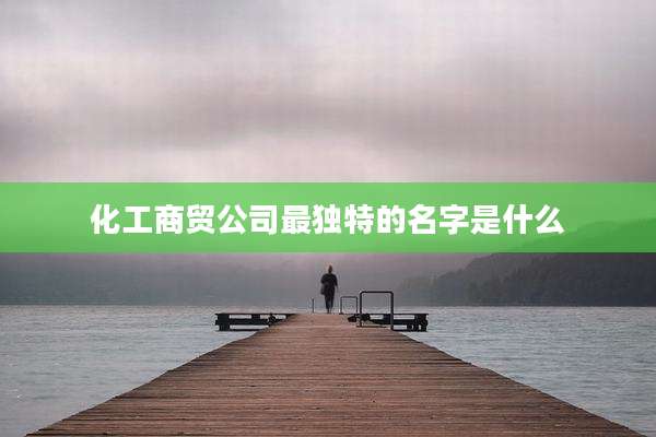 化工商贸公司最独特的名字是什么