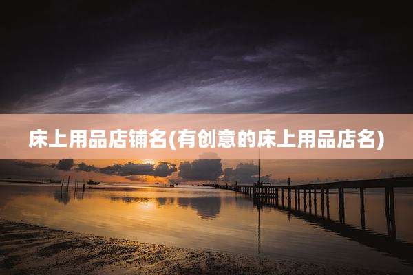 床上用品店铺名(有创意的床上用品店名)