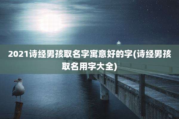 2021诗经男孩取名字寓意好的字(诗经男孩取名用字大全)