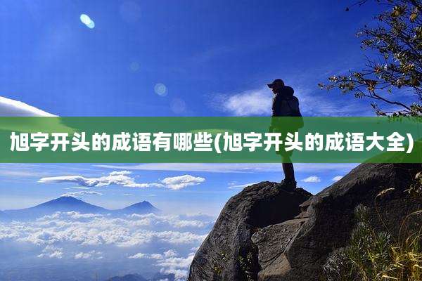 旭字开头的成语有哪些(旭字开头的成语大全)