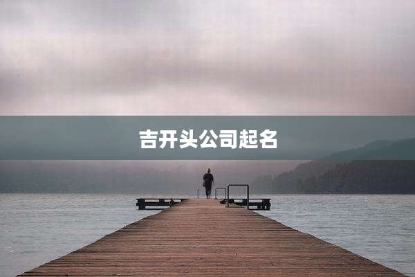 吉开头公司起名