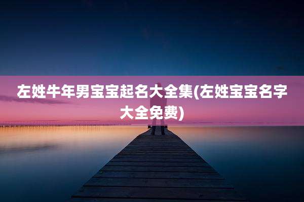 左姓牛年男宝宝起名大全集(左姓宝宝名字大全免费)
