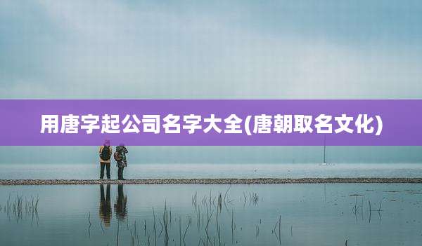 用唐字起公司名字大全(唐朝取名文化)