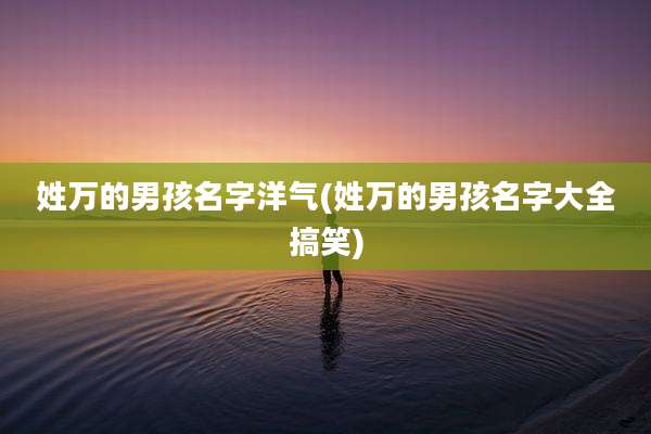 姓万的男孩名字洋气(姓万的男孩名字大全搞笑)