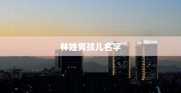 林姓男孩儿名字