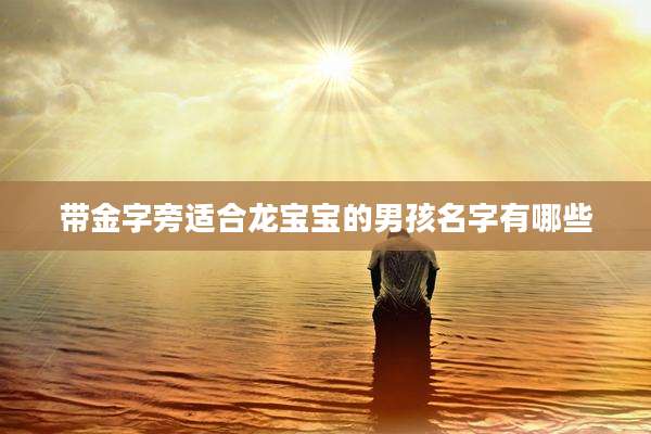带金字旁适合龙宝宝的男孩名字有哪些