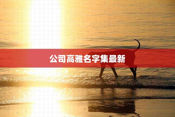 公司高雅名字集最新