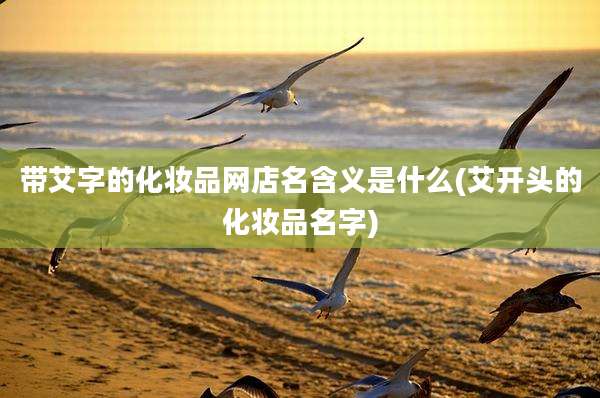 带艾字的化妆品网店名含义是什么(艾开头的化妆品名字)