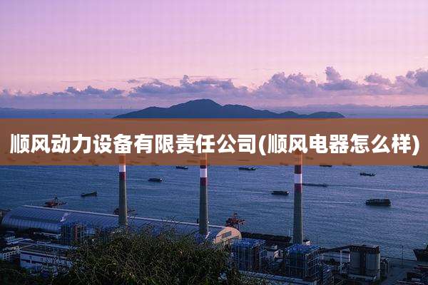 顺风动力设备有限责任公司(顺风电器怎么样)