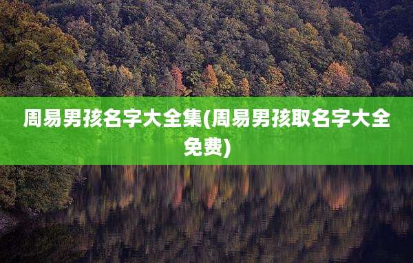 周易男孩名字大全集(周易男孩取名字大全免费)