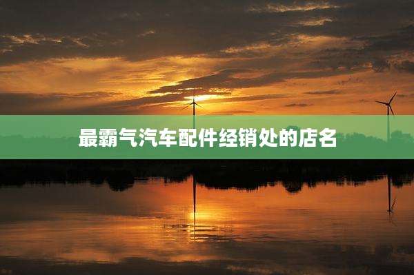 最霸气汽车配件经销处的店名