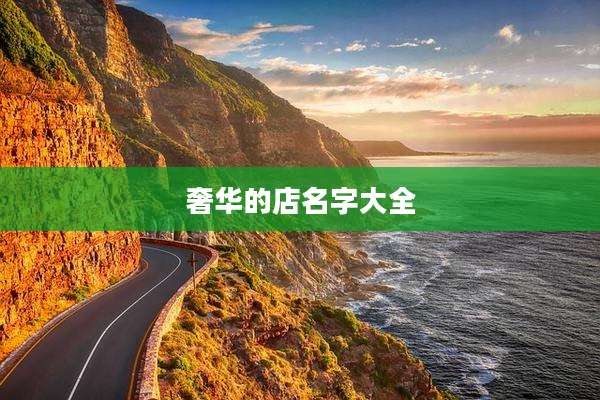 奢华的店名字大全