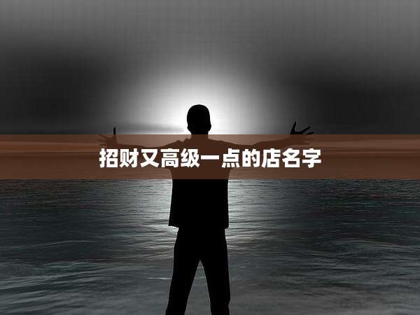 招财又高级一点的店名字