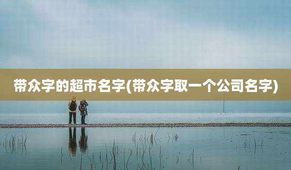带众字的超市名字(带众字取一个公司名字)