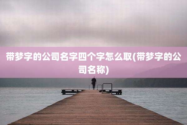 带梦字的公司名字四个字怎么取(带梦字的公司名称)