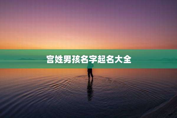 宫姓男孩名字起名大全