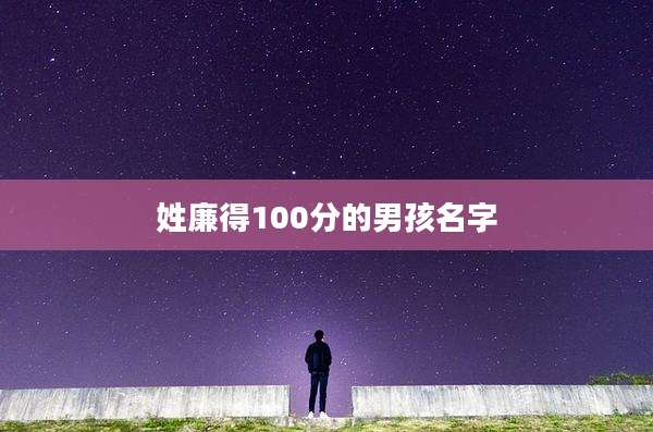 姓廉得100分的男孩名字