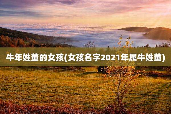 牛年姓董的女孩(女孩名字2021年属牛姓董)