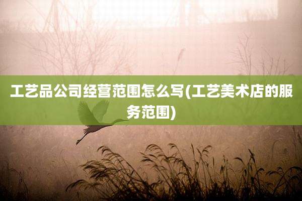 工艺品公司经营范围怎么写(工艺美术店的服务范围)