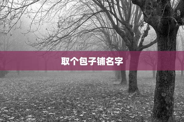 取个包子铺名字