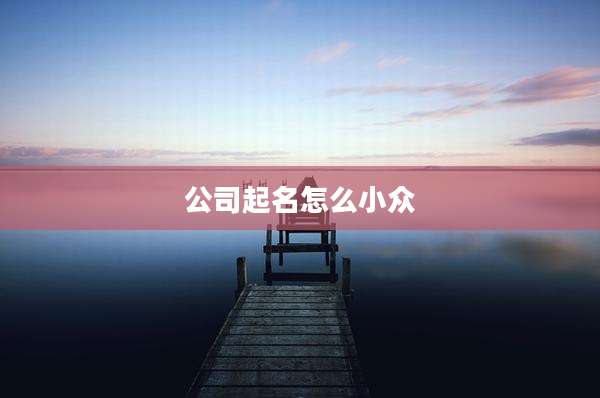 公司起名怎么小众