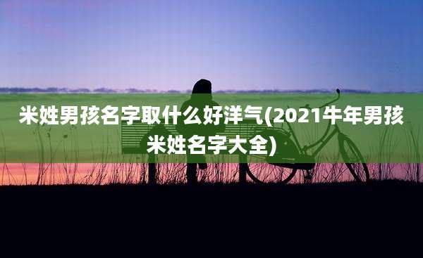 米姓男孩名字取什么好洋气(2021牛年男孩米姓名字大全)