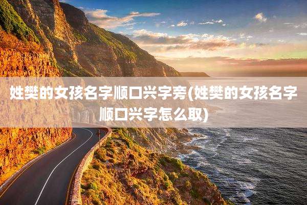 姓樊的女孩名字顺口兴字旁(姓樊的女孩名字顺口兴字怎么取)