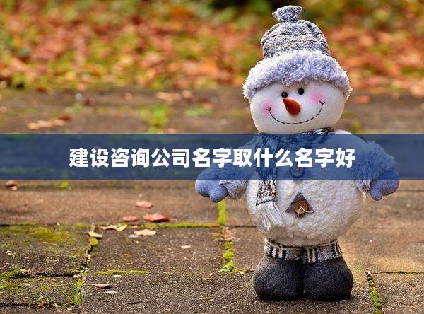 建设咨询公司名字取什么名字好