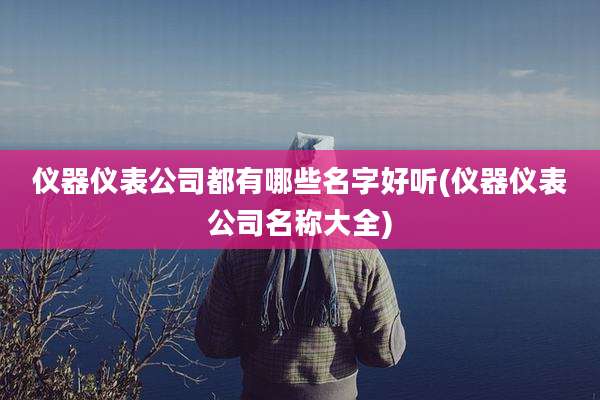 仪器仪表公司都有哪些名字好听(仪器仪表公司名称大全)