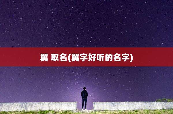 翼 取名(翼字好听的名字)