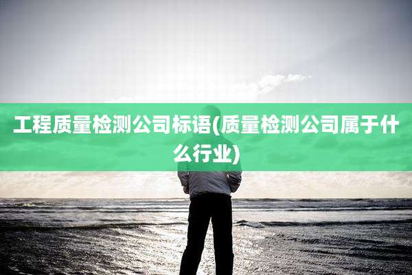 工程质量检测公司标语(质量检测公司属于什么行业)