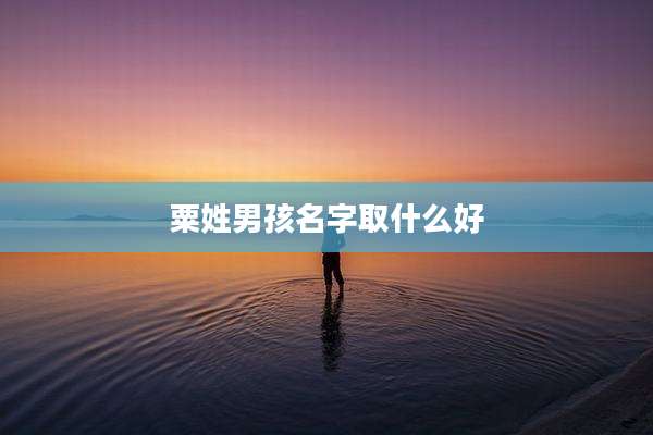 粟姓男孩名字取什么好