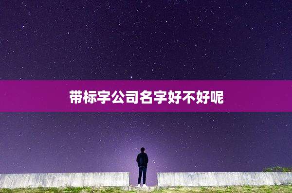 带标字公司名字好不好呢
