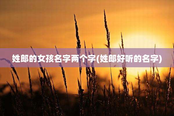 姓郎的女孩名字两个字(姓郎好听的名字)