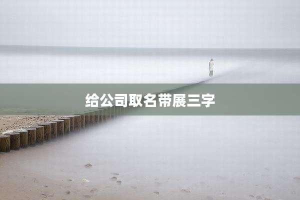 给公司取名带展三字