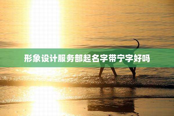 形象设计服务部起名字带宁字好吗