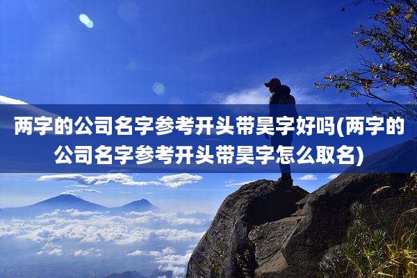 两字的公司名字参考开头带昊字好吗(两字的公司名字参考开头带昊字怎么取名)