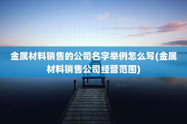 金属材料销售的公司名字举例怎么写(金属材料销售公司经营范围)