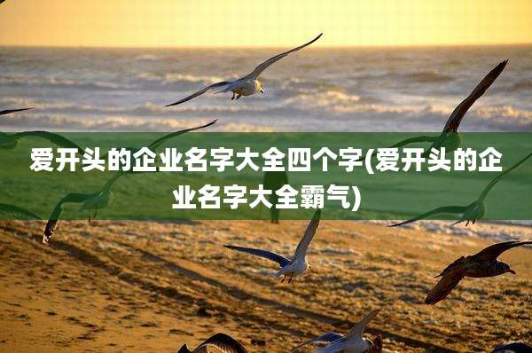 爱开头的企业名字大全四个字(爱开头的企业名字大全霸气)