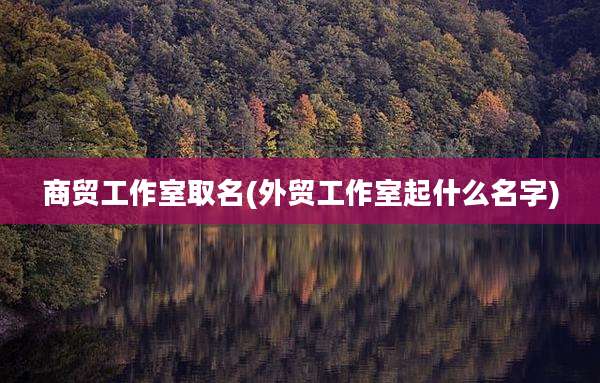 商贸工作室取名(外贸工作室起什么名字)