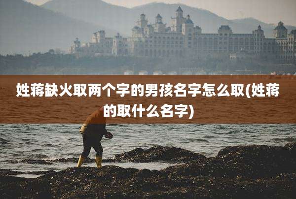 姓蒋缺火取两个字的男孩名字怎么取(姓蒋的取什么名字)